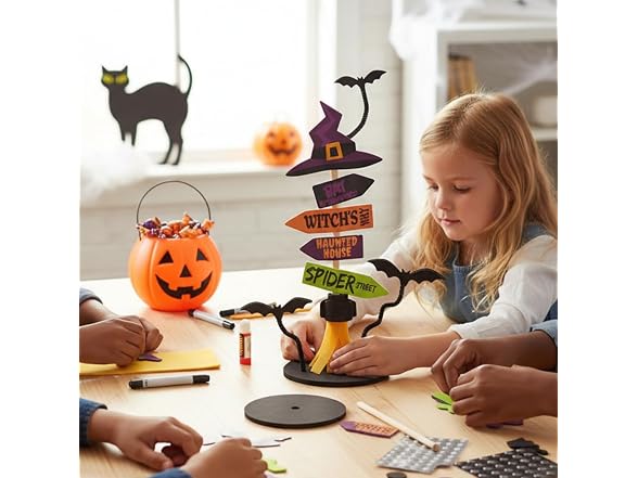 Halloween Directional Sign Craft Kit - Makes 12