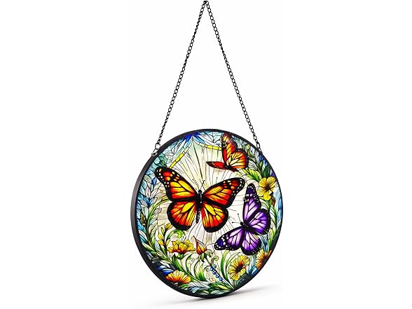 Alpine Corp Butterfly Suncatcher 8in