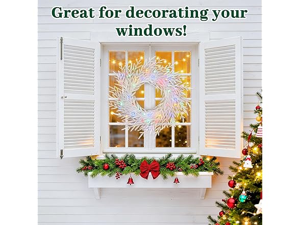 24 Inch Norfolk Pine Wreath with Lights