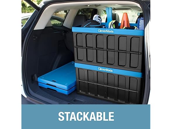 CleverMade Collapsible Storage Bins- Obsidian 3PK