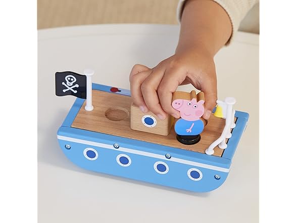 Peppa Pig Wooden Car and Boat Set