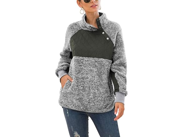 Viishow Women (XXL) Long Sleeves Coat Light Gray