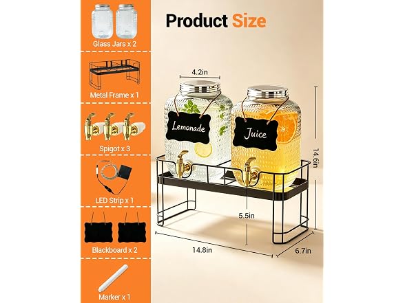 Glass Drink Dispenser