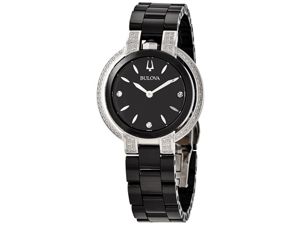 Bulova Women's Rubaiyat Quartz Diamond Black Watch