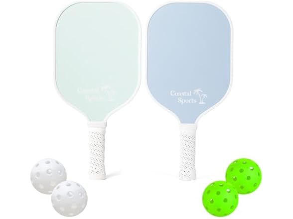 Coastal Pickleball Set 2 Paddles & 4 balls