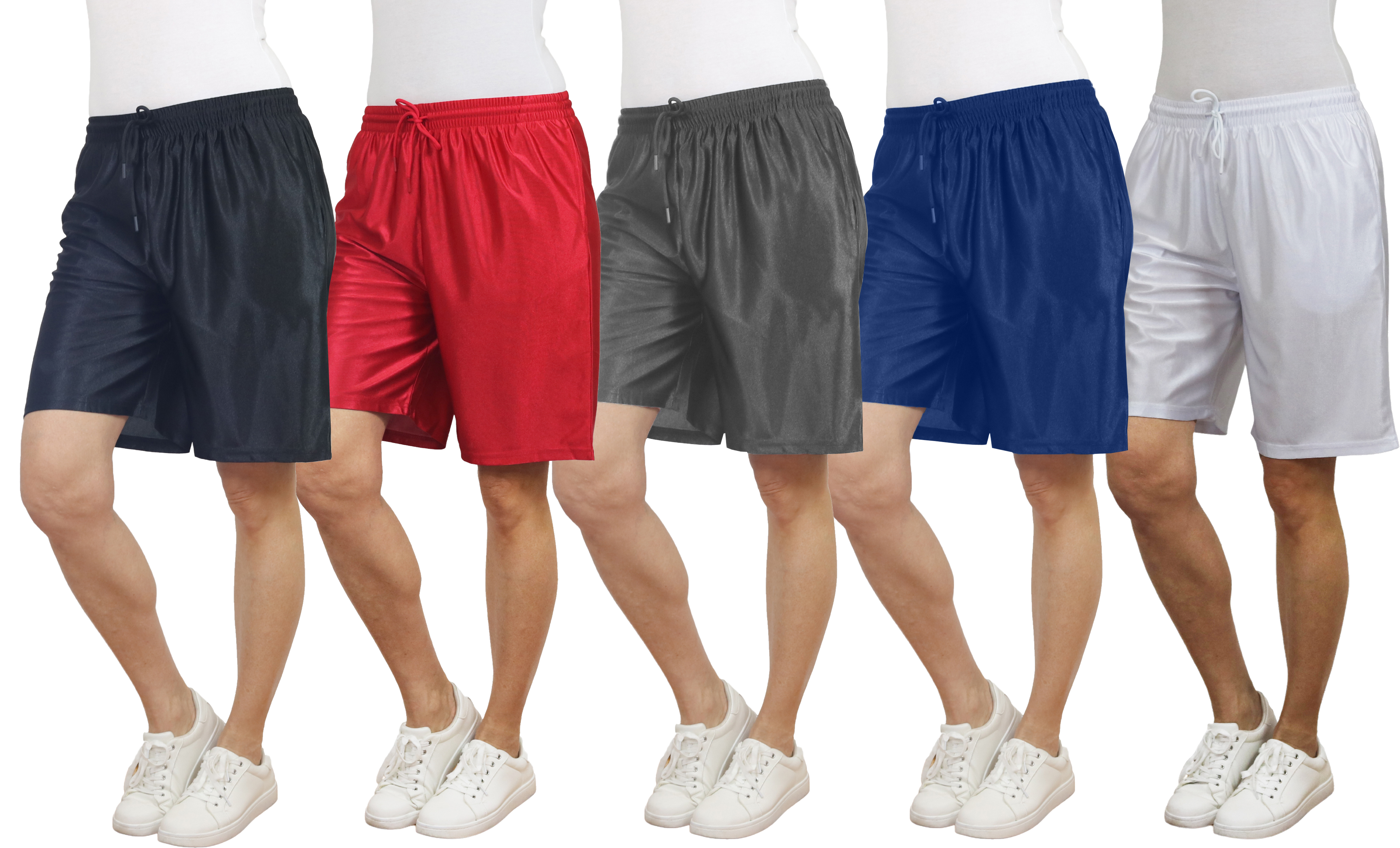 5Pk Womens Loose Fit Dazzle Shorts - Gallery 9