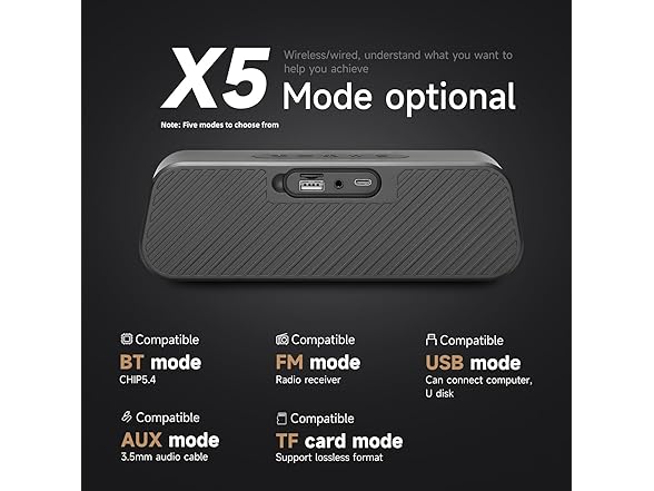 GGSTOPWATER ipx5 5.04 Bluetooth Portable Speaker