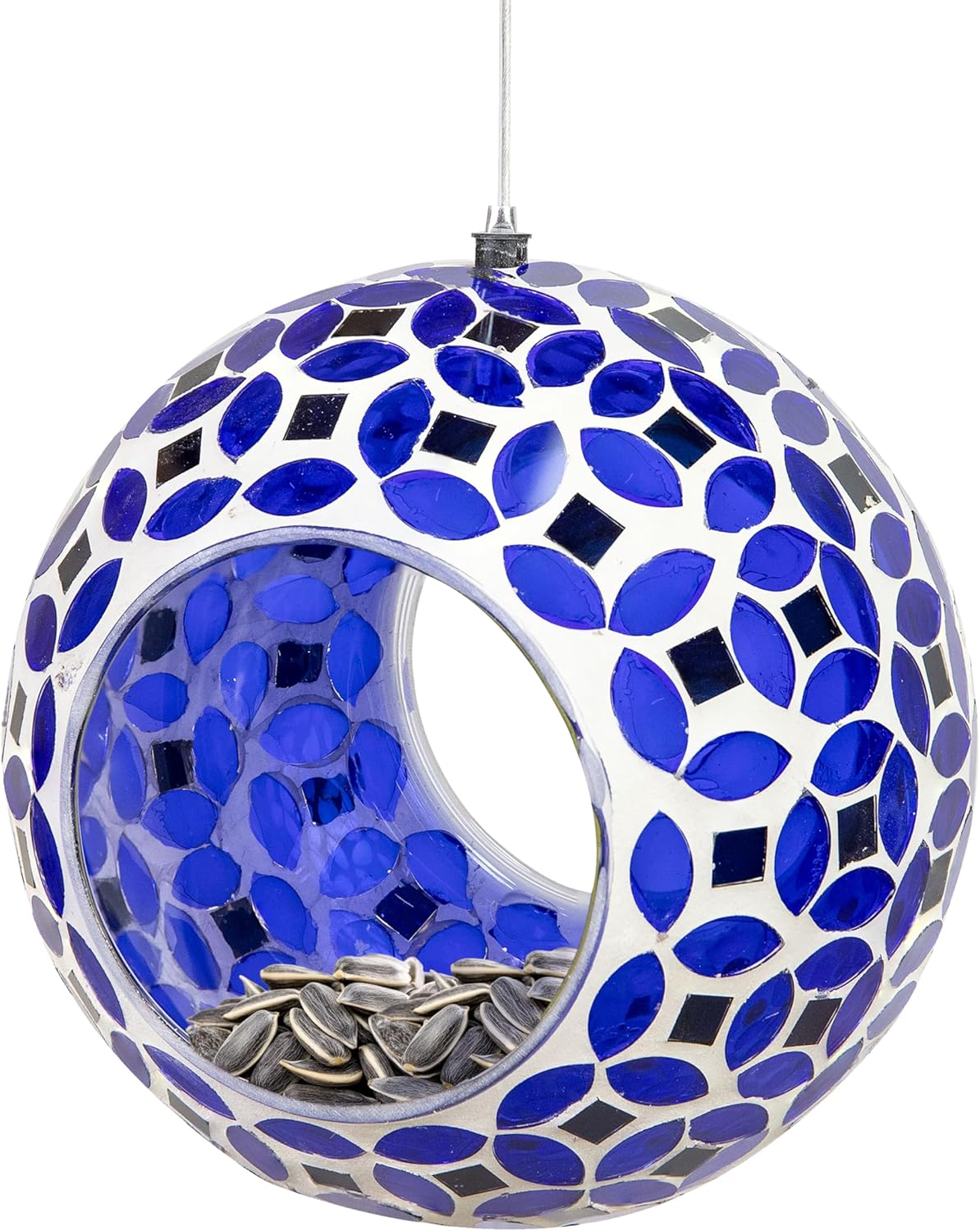Sunnydaze 6" Glass Mosaic Bird Feeder - Gallery 28
