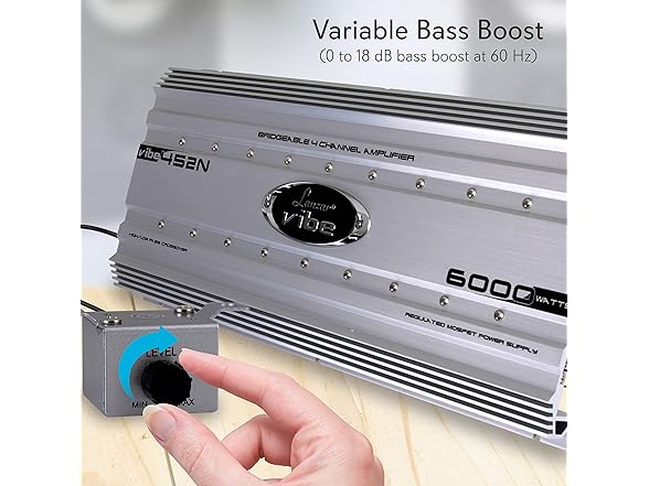 Lanzar 4-Ch 6,000Watt Mosfet Car Audio Amplifier