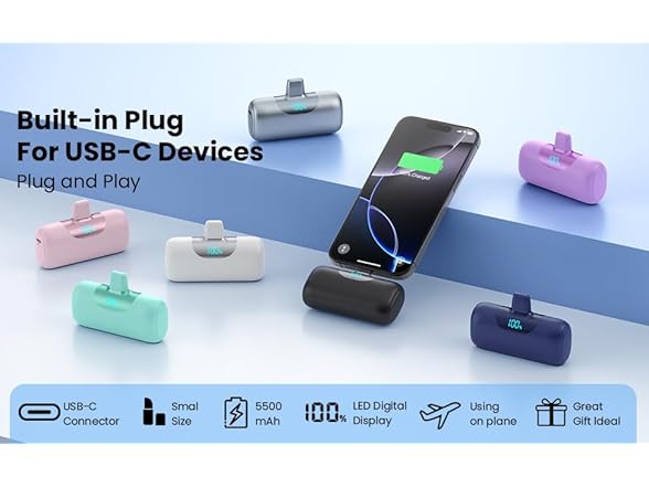 5500mAh Mini USB C Power Bank