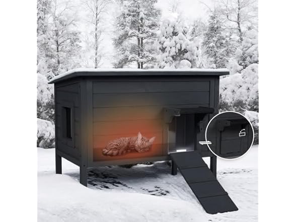 BRIOPAWS Outdoor Insulated Cat House