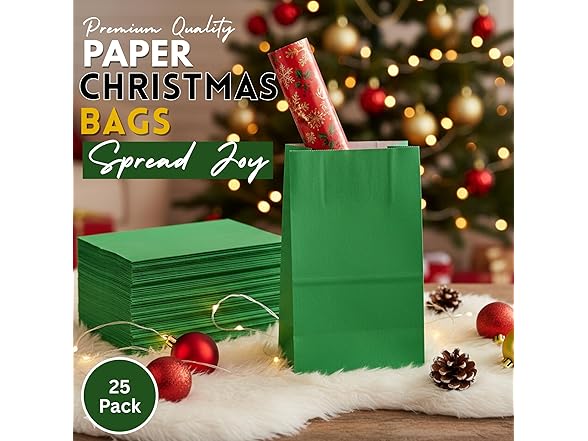 Green Paper Bags 4lb 25ct