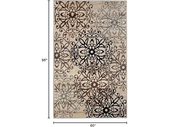 Superior Indoor Area Rug, 5' x 8', Multi-colored