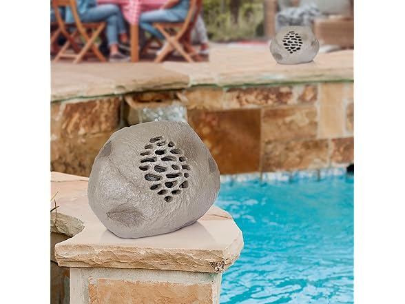 (PAIR) Alpine Corporation Solar Rock Speakers