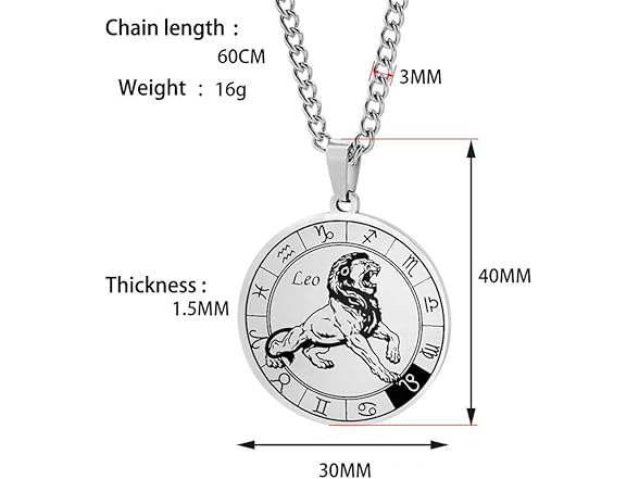 Ailiessy 12 Constellation Necklace