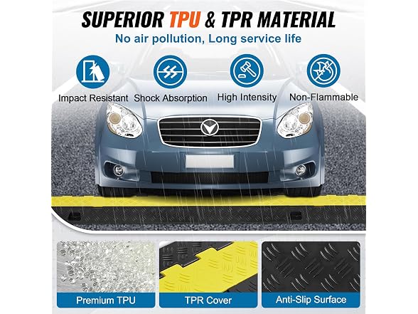 5 PCs Cable Protector Ramp, 2 Channel, 22000
