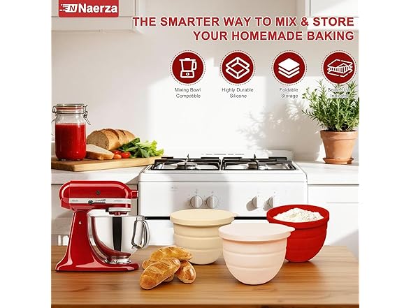 3 Pack Silicone Bowl Insert for Kitchen Aid
