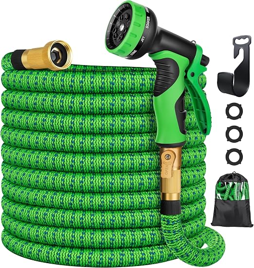 Expandable Garden Hose 50ft w/ 10 Nozzle- Choose Color - Gallery 8