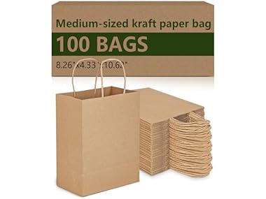 $12.99, Was $22.99, 43% Off! Gift Bags 8x4.25x10.5 100Pcs dealfomo