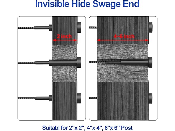CKE Black Invisible Cable Railing Kit