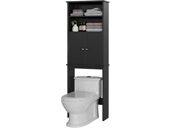 Over The Toilet Storage Cabinet Black