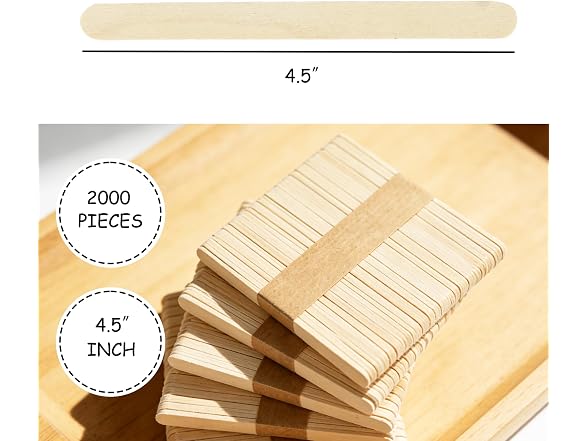 Craft Sticks 2000-Pc 4.5" Natural Wood
