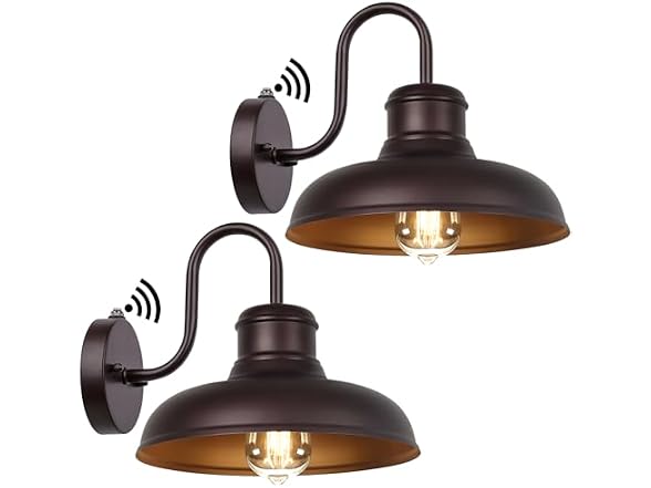 TOBUSA 2-Pack Wall Sconces Dusk to Dawn