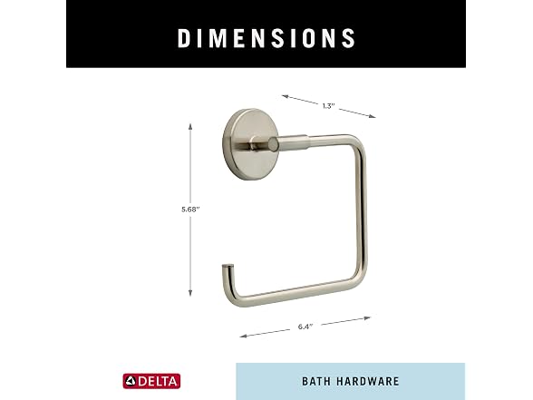 Delta 759460-SS Delta Hand Towel Holder Stainless Steel
