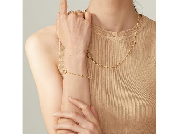 Semper.L Gold Anchor Chain Bracelet