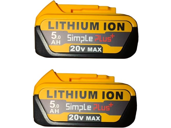 Simple Plus+ 2Pack 20V 5.0Ah Replacement Batteries