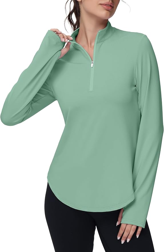Ggov Women Golf Polo Long Sleeve Workout V Shirts - Gallery 14