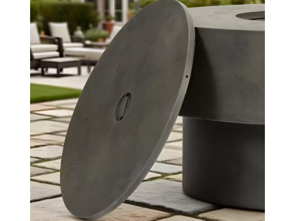 34" Round Metal 50k BTU Fire Table + Cover