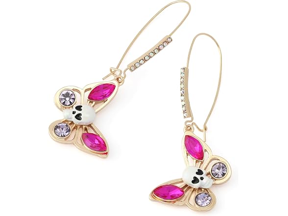 Betsey Johnson Women's Butterfly Dangle Earrings