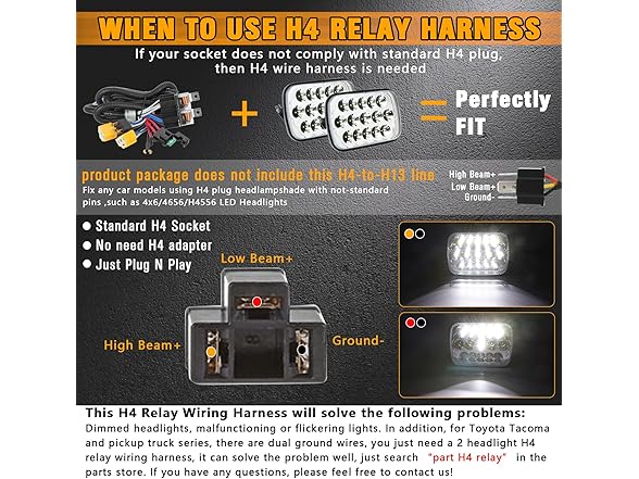 JESTMOTOR H6054 LED Headlights 2pc