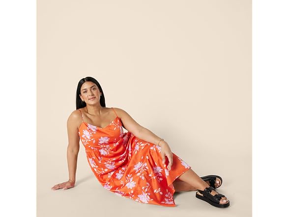 Amazon Essentials Women Dress Orange Pastel Lilac