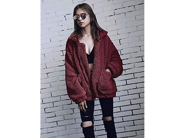 Comeon Women's (2XL) Women's Coat Casual Lap Burgu