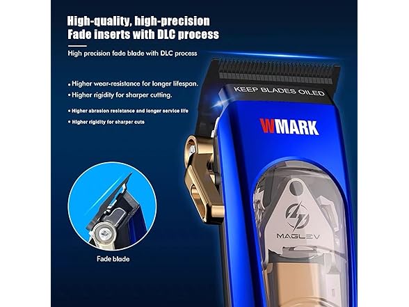 Professional Hair Clippers for Men, Blue