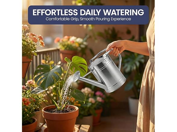 Gardenised 1-Gallon Steel Watering Can