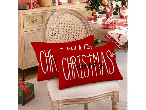 ARGOOFG Christmas Pillow Covers - 12x2