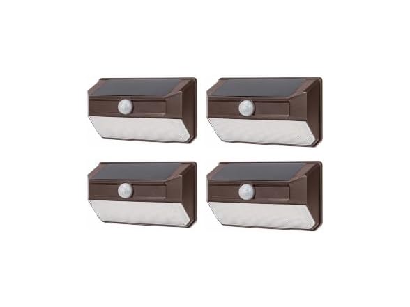 Home Zone Security ES01185G 4Pk Solar Power Security Wall