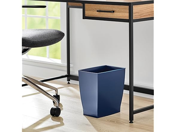 iDesign Small Plastic Bathroom Trash Can