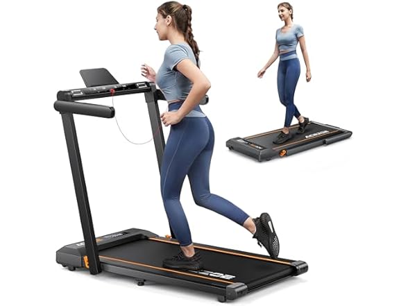 Acezoe 2 in 1 Foldable Treadmills 12 HIIT