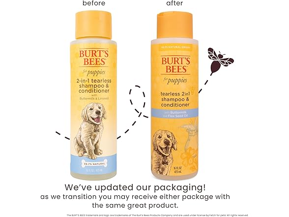Burt’s Bees for Pets Tear Free Puppy Shampoo & Conditioner