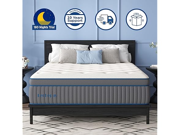 Lechepussleep Queen Mattress,14 Inch Cooling