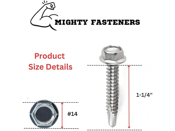 MIGHTY FASTENERS Self-Drilling Screws
