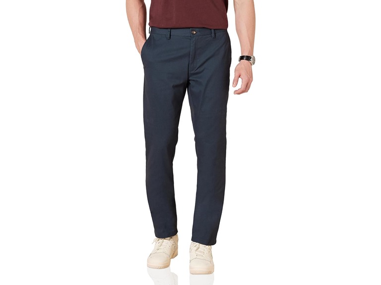 Amazon Essentials Mens Straight-Fit Casual Stretch Chino Pants, Dark Navy, 38W x 30L