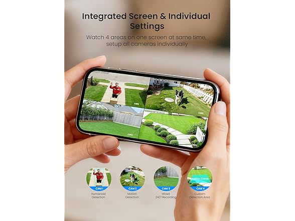 (4 Cam Kit) GAIEXCE Security Camera Kit