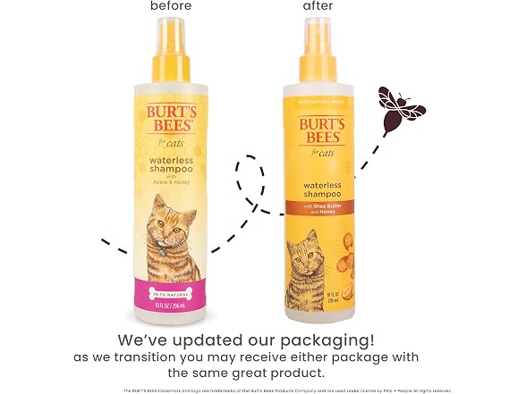 Burt's Bees for Pets Waterless Cat Shampoo, 6-Pack