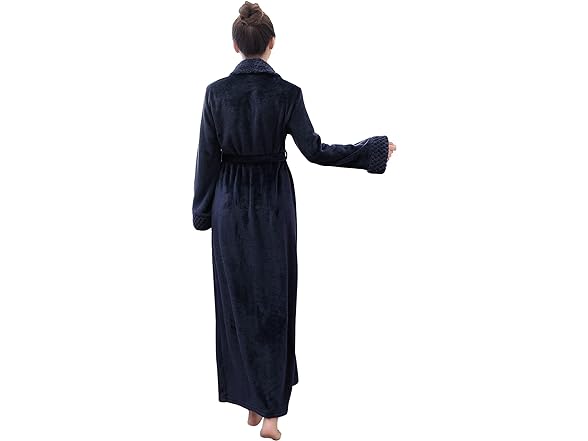 Women's Long Plush Fleece Bathrobe