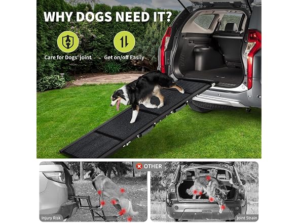Fectiontool Dog Ramp for Car – 63" x 20"